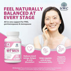 NWC Naturals Ultra-Hormone Support Formula A – Hormone Harmony for Women & Foundational Hormone Balance for Women, 180 Capsules – Cycle & Menopause Support with Organic B-Vitamins & Herbal Extracts