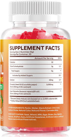 2 Pack Pumpkin Seed Oil Gummies with Saw Palmetto, 3000mg Per Serving Pumpkin Seed Oil Supplement for Hair Growth, Skin Health, High Pure Extract for Women & Men, Raspberry Flavor, 120 Count