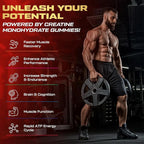 KUKALY Creatine Monohydrate Gummies for Men & Women, 9000MG Creatine Gummies Sugar Free Mixed Flavored with L-Taurine, BCAA 2:1, B12 B6 for Boost Strength, Focus & Endurance, Vegan, Non-GMO, 2 Bottle
