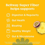Bellway Super Fiber Powder + Fruit, Sugar Free Organic Psyllium Husk Powder Fiber Supplement for Regularity, Bloating Relief & Digestive Health, Plant-Based, Pineapple Passion Fruit (50 Servings)