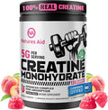 Natures Aid NSF Certified Creatine Gummy 5g - Creatine Monohydrate Gummies – Pre-Workout Energy & Muscle Growth Support for Men & Women | Peach Electrolyte Gummies (135 Count)