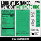 NAKED Vegan Mass - Natural Vegan Weight Gainer Protein Powder - 1,230 Calories, NSF Certified, Non-GMO, Soy & Gluten Free, No Artificial Ingredients - 12LB Bulk - 17 Servings