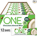 ONE Protein Bars, Chocolate Almond Bliss, Gluten Free with 20g Protein and 1g Sugar, Pantry Staples, 2.12 oz (12 Pack), Packaging May Vary