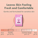 Rael Feminine Wipes, Flushable, Travel Size, All Skin Types, Daily Use (Soothing, 30 Count Pack of 3)