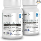 Organixx Magnesium Glycinate Supplement for Support Sleep, Muscle & Heart Health, 7 Type Magnesium Complex with Vitamin B6, Manganese Citrate, Gluten Free, Vegan, Non GMO, (30 Count 2 Pack)
