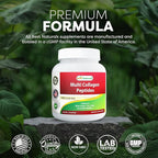Best Naturals Multiple Collagen Peptides Protein Type I, II III, V & X Collagen unflavored 1 Pound - Grass Fed & Pasture Raised - Water Soluble - Easy to Mix