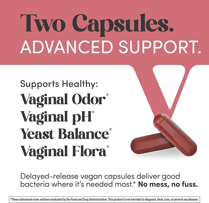 Renew Life Ultimate Flora Vaginal Probiotics for Women | 6 Billion CFU | 60 Delayed Release Vegan Capsules | Vaginal Health and pH Balance | Dairy, Soy and Gluten Free Supplement