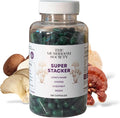Super Stacker - 4-in-1 Mushroom Supplement Wellness Blend - Lion’s Mane, Oyster, Chestnut & Reishi - Immune, Focus & Daily Vitality - 120 Vegan Capsules