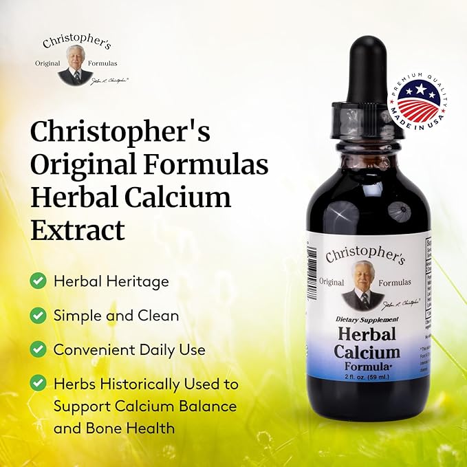 Christopher's Original Formulas Herbal Calcium Extract, Natural Bone Health Support, 2 oz