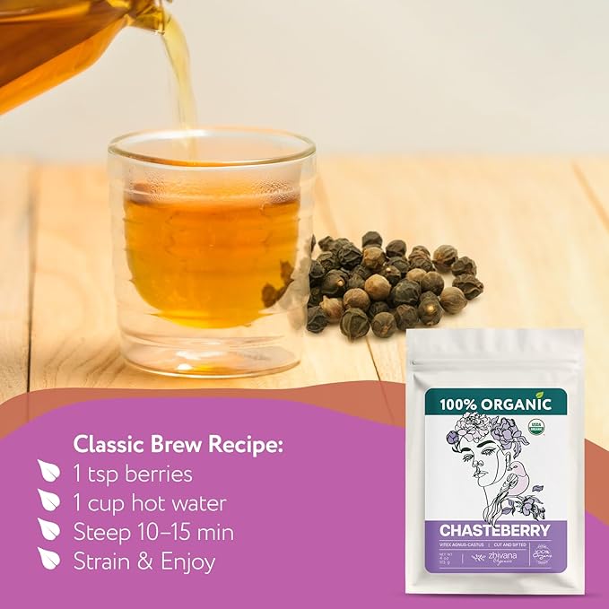 Super Value Pack 5 LB - Organic Chasteberry (Vitex) – Chaste Berry Herb Bulk - Chasteberry Tea for Women's Health