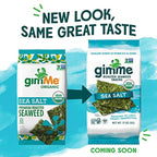 gimMe Seaweed, Sea Salt, 6 Count, Pack of 2 | Organic | Keto & Vegan | Gluten Free | Source of Iodine