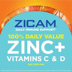 Zicam Daily Immune Support,Gummy Supplement,Zinc,Vitamin C and Vitamin D,Citrus Strawberry Flavor,70 Count (Pack of 2)