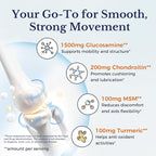 Vitalitown Glucosamine Chondroitin MSM | Collagen, Boswellia, Turmeric, Hyaluronic Acid, Bromelain | Triple Action+ Formula | 12 Ingredients | 90 Tablets, No Shellfish
