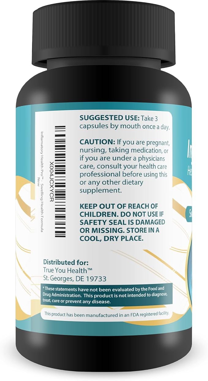 Inflammatory Health Pro - Our Best Natural Support for Joint & Muscle Comfort - Healthy Anti Swelling Supplements - Muscle Ache Supplements - Joint Stiffness Supplements Anti Swelling Pills