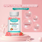 2 Pack Glutathione Collagen Gummies, Collagen Gummies with Vitamin C, Glutathione Supplement for Women, Hair Skin Nails Muscle & Joint, Anti-Aging, Vegan, Sugar Free, Strawberry Flavor, 120 Count