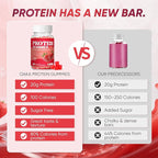 Protein Gummies, 144g Protein Per Bottle, Zero Sugar, Supports Daily Vitality, Low-Calorie, Guilt-Free, Strawberry Flavor, 60 Gummies