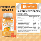 COQ10 Gummies - CoQ10 500mg + Omega-3 EPA/DHA + Magnesium Glycinate + Zinc Citrate, to Support Heart Health, Energy Production, Immune System & Mineral Absorption, 30 Servings