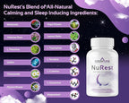 CogniTune Natural Sleep Aid for Adults - Herbal Sleep Aid Supplement - Non-Drowsy Formula with Melatonin, Valerian Root, Lemon Balm, Chamomile, GABA & More