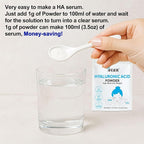 iFEiER Hyaluronic Acid Powder | High Molecular Weight Hyaluronic Acid Serum Powder | 1oz(28.3g) Cosmetics Grade | Sodium Hyaluronate | LMW HMW HA ingredient to make gel for DIY Serums