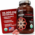 OmniBiotics USDA Organic Cranberry Pills for Women - High Potency 25,000 mg Supplement with 25:1 Fruit Extract - Daily Urinary Tract Support - 120 Vegan Capsules