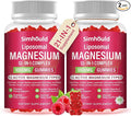 2 Packs Liposomal Magnesium Complex Gummies-as 12 Forms of Magnesium Citrate,Glycinate,Malate,Oxide,and More with Vitamin D3, B6,C, Ashwagandha & CoQ10 for Women and Men-Support Bone & Muscle 120 Cts