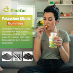 Potassium Citrate 1500mg Gummies - Potassium Supplement for Women & Men, Supports Leg Cramp Relief & Muscle Health, Vegan, Pineapple Flavor (60 Count)