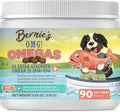 Bernie's OMG! Omegas Chews for Dogs - 5X Extra Strength DHA+EPA, Fish Oil, Healthy Skin & Coat, Allergy Relief, Joint Supplement (Pork Flavor)