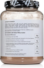 NAKED Chocolate Whey Isolate Protein - Only 6 Ingredients, 30g Grass-Fed Protein, Undenatured, No GMO, No Soy, Gluten-Free, No Preservatives - 24 Servings