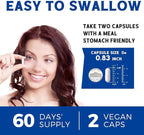 10 in 1 Magnesium Complex, 420mg Elemental Magnesium | Ultra Strength, Max Absorption | Chelated Magnesium Supplement for Nerves, Bone & Heart Health | Non-GMO, 120 Vegan Capsules
