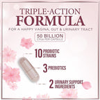 Vaginal Probiotics for Women - Gently Support Feminine Health, pH Balance, Healthy Odor & Vaginal Flora - 50 Billion CFU - Improved Formula with Lactobacillus, Prebiotics & Cranberry - 60 Capsules