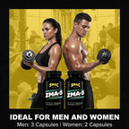 SNAC ZMA-5 Mineral Supplement - Supports Muscle Function, Restful Sleep, Immune Health & Relaxation with Zinc, Vitamin B6, Magnesium & 5-HTP for Sleep, Anxiety, Calmness - 180 Veggie Capsules (2 Pack)