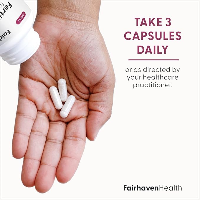 Fairhaven Health FertileCM Fertility Supplement for Women, Capsules - Fertile Cervical Mucus, Ovulation Cycle, Includes L-Arginine, N-Acetyl-Cysteine, Grape Seed Extract and Vitamin C - 90 Capsules