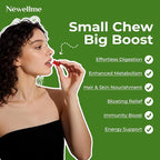 NEWELLME Sugar-Free Apple Cider Vinegar Gummies for Metabolism - 1000mg ACV with The Mother & Vitamin B12 for Energy Support - Vegan, Gluten-Free, 30 Counts