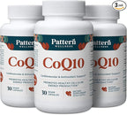Pattern Wellness CoQ10 – 200mg Ubiquinone with BioPerine® Black Pepper Extract – Cellular Energy & Vitality Support – Non-GMO – 90 Vegan Capsules*