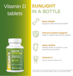 Noor Vitamins Halal Vitamin D, Halal Vitamin D3, 1000 IU Tablets, Supports Bone, Immune & Heart Health, Non-GMO, Gluten Free & Halal (60 Count)