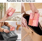 FYY Daily Pill Organizer,7 Compartments Portable Pill Case Travel Pill Organizer,[Folding Design] Large Pill Box for Purse Pocket to Hold Vitamins,Cod Liver Oil,Supplements and Medication-Clear Red