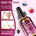 Liposomal NAD Supplement - 1200mg NAD+ Liquid Drops for Women with Nicotinamide, Resveratrol, Quercetin, TMG, Black Pepper Extract - Brain & Cellular Mitochondrial Health,Anti-Aging,Longevity，4 Fl Oz