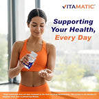Vitamatic Calcium 1200mg with Vitamin D3 2000 IU (50mcg) – Bone & Immune Support Formula – 240 Tablets – High Absorption Calcium Carbonate with D3 – Non-GMO, Gluten-Free