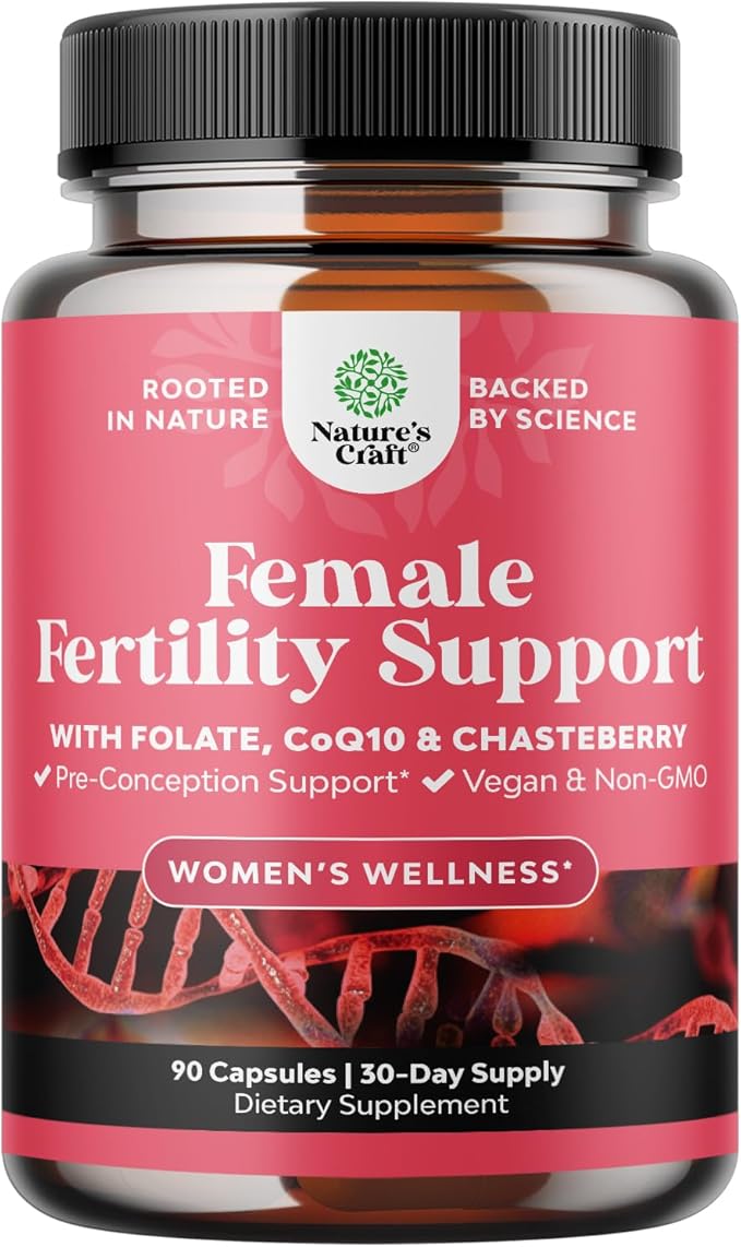 Fertility Supplements for Women with Inositol & Folic Acid - Preconception Vitamins for Women for Hormone Balance with L-methylfolate, B12, Vitamin D3, Iodine, Selenium, zinc and CoQ10 - 90 Count