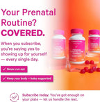 Pink Stork Premium Prenatal Gummy Vitamins with DHA, Folate, and Vitamin D - 60 Vegan Gummies - 2 Pack