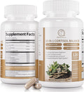 Cortisol Supplements for Women and Men, 10-in-1 Cortisol Reducer Manager Detox with Ashwagandha, Magnesium & L-Theanine, Lower High Cortisol Levels, Relaxation & Night Support, Non-GMO, 120 Capsules