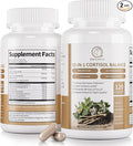 2 Pack Cortisol Supplements for Women & Men - 10-in-1 Cortisol Reducer Manager Detox with Ashwagandha, Magnesium - Lower High Cortisol Levels, Relaxation & Night Support, Non-GMO, 120 Capsules