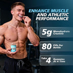 Creatine Gummies for Women & Men - Creatine Monohydrate Gummies Tasty Chewable Supplement, Muscle Support & Energy Boost (2 Pack)