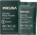 Mikuna Chocho Superfood Protein, Plant-Based Protein Powder, Travel Packs - Vegan, Gluten Free, 3g Net Carbs or Less, and Bioavailable, Non-Isolate (8 Servings, Pure Chocho)