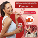 Apple Cider Vinegar Gummies, Metabolism Gummy with 1000mg AVC & Vitamin B6 Vitamin B12, ACV Gummies for Metabolism, Digestion, Detox, Gut & Immune Health, 60 Counts