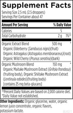Designs for Health Elderberry Syrup with Wild Cherry Bark - Organic ImmunoBerry Liquid - Astragalus, Shiitake + Maitake Mushroom - Immune Support Supplement for Adults + Kids (118 Servings / 4oz)
