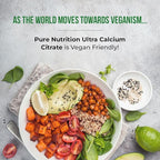 Pure Nutrition Ultra Calcium 1000mg with VIT D3 + K2 | 180 Tabs (90 X Pack of 2) | Calcium Supplement with Calcium Citrate Malate, VIT D3, K2, Moringa Oleifera, Magnesium and Zinc.
