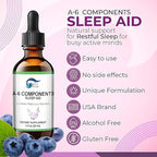 "Sleep Aid Drops Special Formula with Valerian Root, Melatonin, Chamomile, Lavender, Rhodiola Rose, and Vitamin B6 Sleep Support