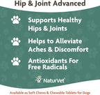 NaturVet – Senior Wellness Hip & Joint Advanced Plus Omegas | Help Support Your Pet’s Healthy Hip & Joint Function | Supports Joints, Cartilage & Connective Tissues | 90 Time Release Tablets