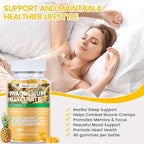 Magnesium Glycinate Gummies 1000mg, High Absorption Sugar Free Magnesium Potassium Supplement for Relaxation, Stress Relief, and Sleep Support for Adults & Kids - 180 Pineapple Gummies